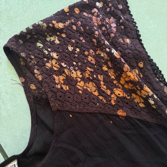 Shoreline Boho Paisley Tunic Dress L/XL – Tie Dye India Style Crochet Sleeves - Picture 3 of 10